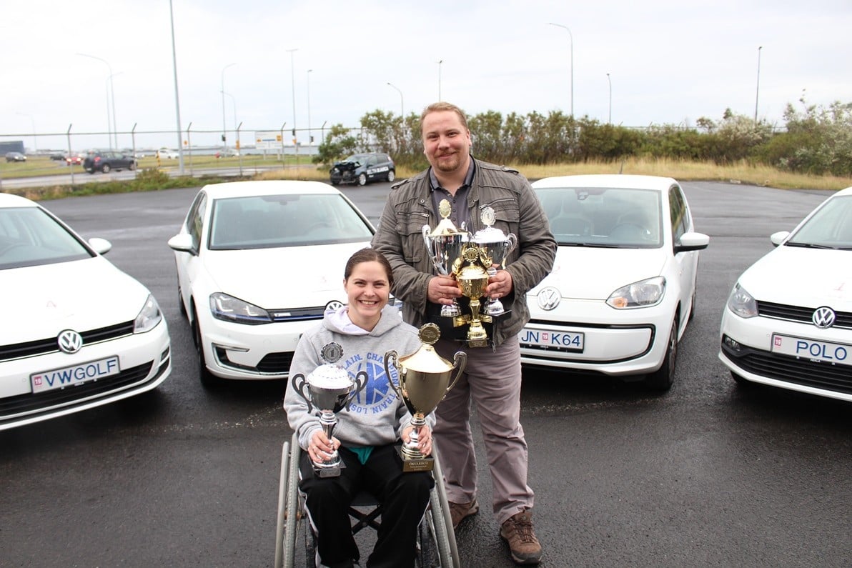 Íslandsmeistararnir Hjördís og Sighvatur