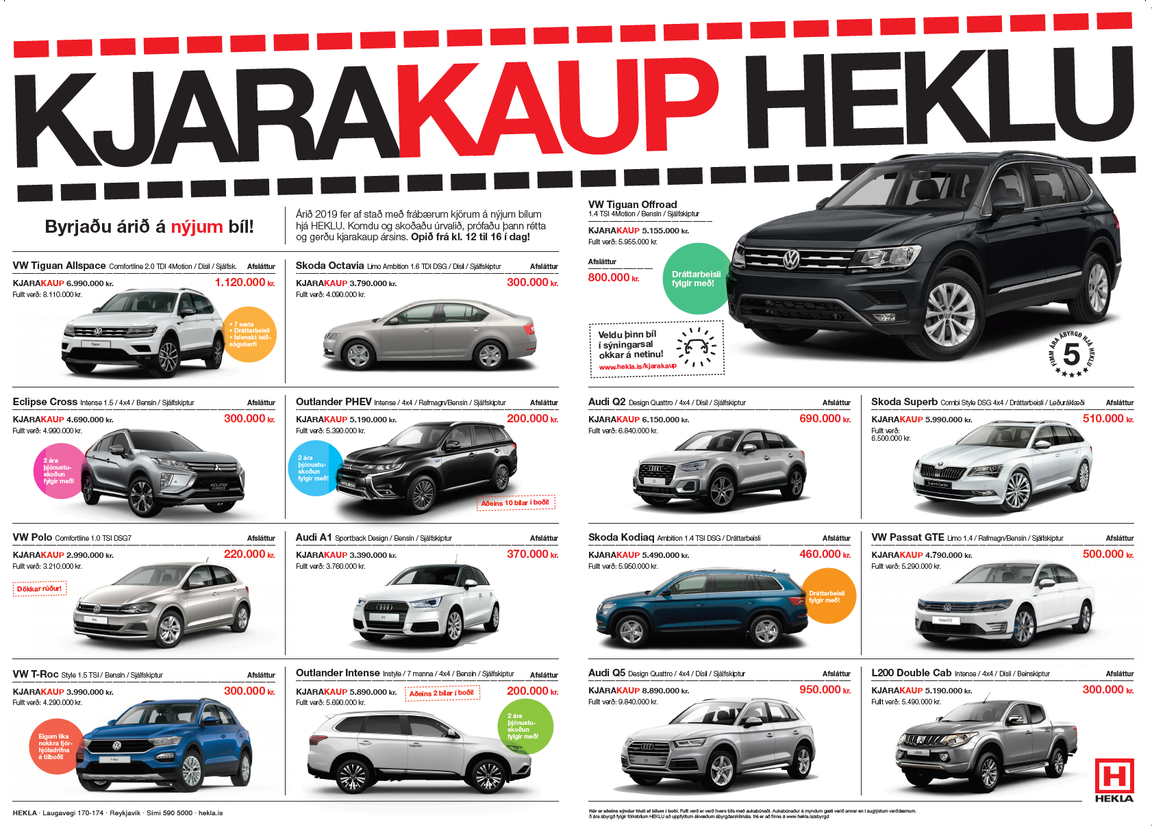 Opnunarsýning Kjarakaupa HEKLU laugardaginn 5. janúar