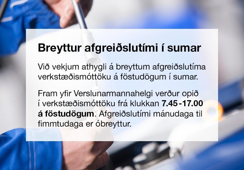 Breyttur afgreiðslutími í sumar