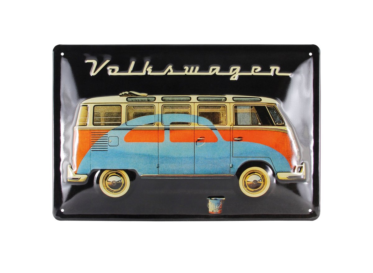 VW T1 BUS METAL SIGN SAMBA & BEETLE Hekla