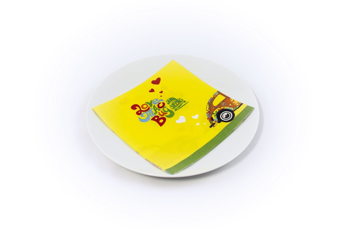 VW BEETLE DESIGN PRINTED NAPKINS -