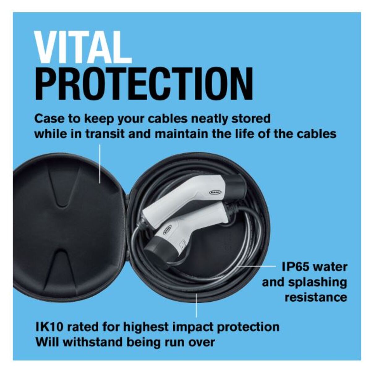 Hleðslusnúra 5m Type 2, 3P 32A 22kw